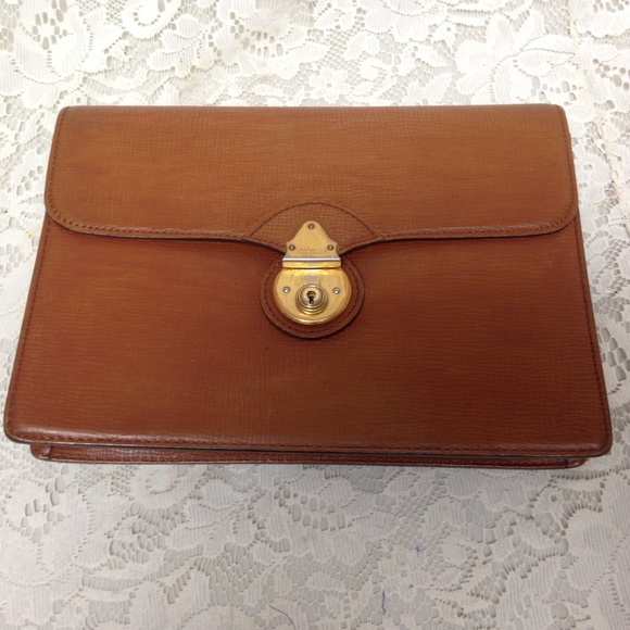 Burberrry Tan-Brown Leather Mens Wristlet With Key - Picture 5 of 8